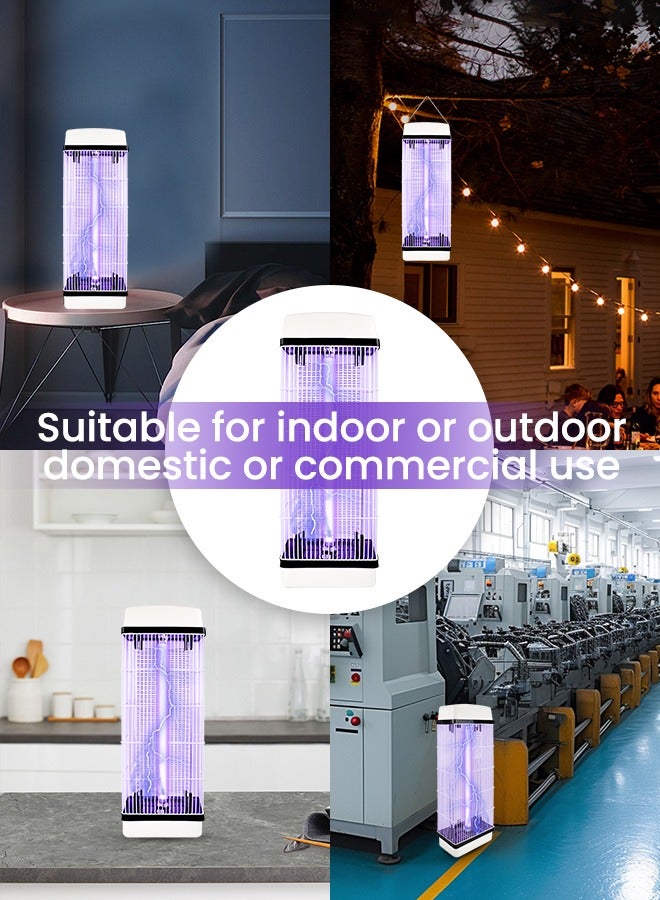 أنيوي مصيدة ذباب،قاتل البعوض الكهربائي، قاتل الحشرات الطائرة، مصيدة ناموس، مصيدة البعوض والذباب للاستخدام الداخلي والخارجي، يقتل الحشرات الطائرة بضوء الأشعة فوق البنفسجية بقوة 15 وات وصصاعق كهربائي 2500 فولت - Image 3