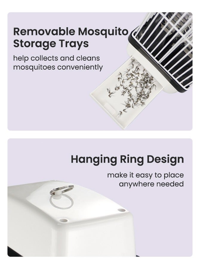 أنيوي مصيدة ذباب،قاتل البعوض الكهربائي، قاتل الحشرات الطائرة، مصيدة ناموس، مصيدة البعوض والذباب للاستخدام الداخلي والخارجي، يقتل الحشرات الطائرة بضوء الأشعة فوق البنفسجية بقوة 15 وات وصصاعق كهربائي 2500 فولت - Image 4