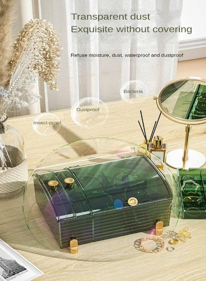 Dratal Acrylic Jewelry Organizer Box, Clear Earring Holder Jewelry Hanging Boxes with 2 Drawers for Earrings Ring Necklace Bracelet Display Case Gift for Women, Girls - Image 5