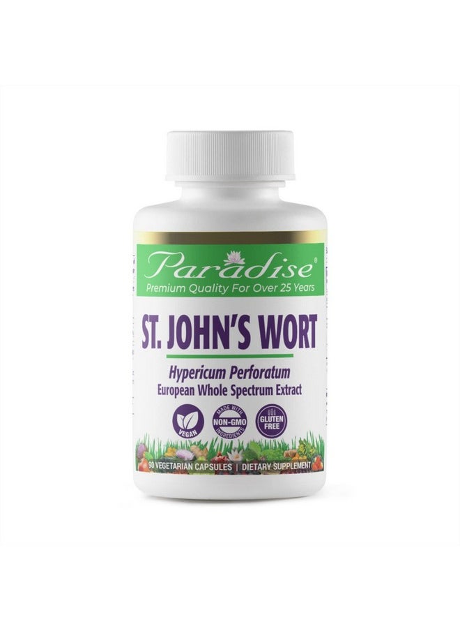 Paradise Herbs St. John Wort Extract Vegan Non Gmo 90 Vegetarian Capsules  - Image 1