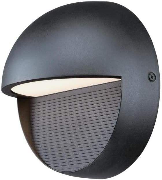 Westinghouse 6579000 Winslett Transitional OneLight Dimmable LED Outdoor Wall Light Sconce Dark Sky Friendly Textured Black Finish Frosted Glass - Image 1