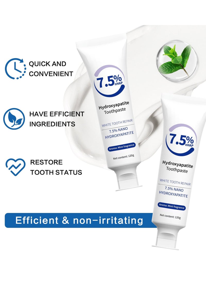 2-PACKS Hydroxyapatite Toothpaste,Protect and Repair Teeth 120g*2 - Image 4