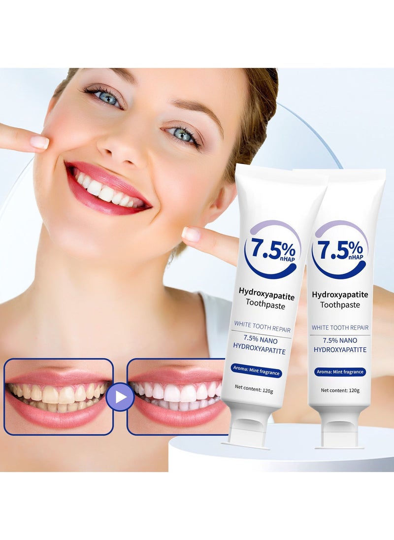 2-PACKS Hydroxyapatite Toothpaste,Protect and Repair Teeth 120g*2 - Image 2