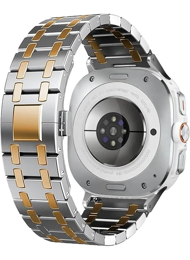 Stainless Steel Watchband For Galaxy Watch 7 Ultra 47mm Silver RoseGold Bracelet - Image 1