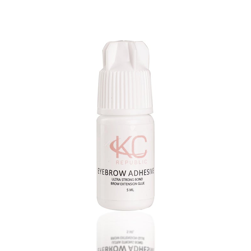 KC Republic Eyebrow Extension Glue Clear for Eyebrow Extensions Or Natural Looking Eyebrows, Sensitive and Easy to Use On All Eyebrow Extensions, Hypoallergenic Clear Eyebrow Glue - Image 1