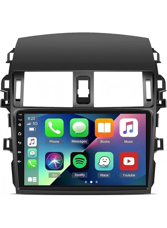 Car Stereo for Toyota Corolla 2008-2013, Android Latest Version, HiFi Sound, Wireless CarPlay & Android Auto, 9" Touch Screen, Bluetooth, GPS Navigation, FM Radio, AHD Backup Camera, 2GB RAM + 32GB ROM - Image 1