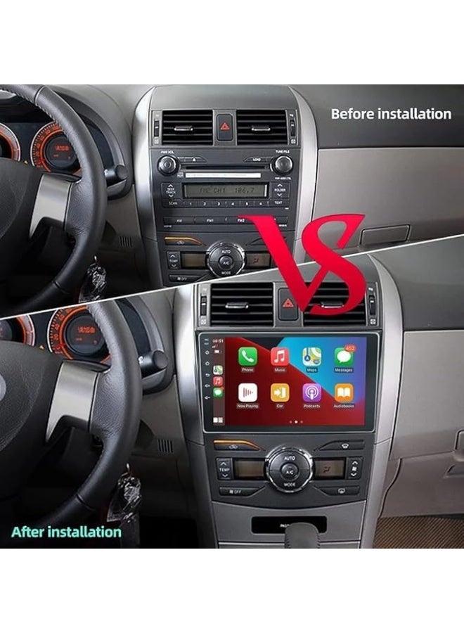 Car Stereo for Toyota Corolla 2008-2013, Android Latest Version, HiFi Sound, Wireless CarPlay & Android Auto, 9" Touch Screen, Bluetooth, GPS Navigation, FM Radio, AHD Backup Camera, 2GB RAM + 32GB ROM - Image 2
