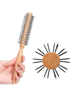 VENDIX Round Brush for Men & Women: Wooden Hair Brush for Bangs, Fine Hair & Curls  - Image 1