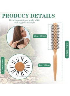 VENDIX Round Brush for Men & Women: Wooden Hair Brush for Bangs, Fine Hair & Curls  - Image 2