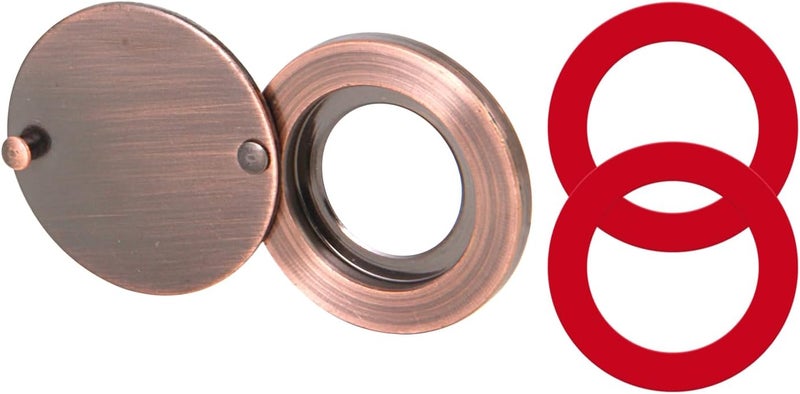 KIBBEH Door Viewer Peephole Cover, Bronze Home Security Protector with Convenient Self-Adhesive Mounting Tools(Large Size) - Image 1