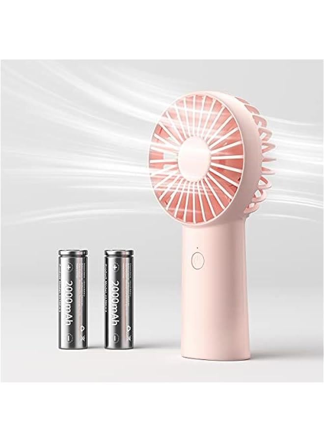 إسكدنيا مروحة يدوية، 4000 مللي أمبير/ساعة محمولة صغيرة وشخصية قابلة لإعادة الشحن عبر USB، 【مدة عمل من 4 إلى 16 ساعة】 مروحة يدوية تعمل بالبطارية مع 3 سرعات للاستخدام في الهواء الطلق/السفر، هدية صيفية للنساء - Image 1