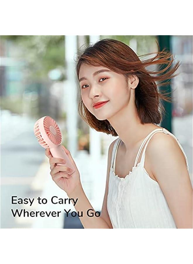 إسكدنيا مروحة يدوية، 4000 مللي أمبير/ساعة محمولة صغيرة وشخصية قابلة لإعادة الشحن عبر USB، 【مدة عمل من 4 إلى 16 ساعة】 مروحة يدوية تعمل بالبطارية مع 3 سرعات للاستخدام في الهواء الطلق/السفر، هدية صيفية للنساء - Image 4
