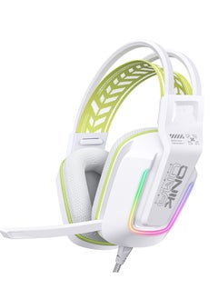 onikuma X13 Gaming Headset with Mic,Over-Ear Gaming Headphones with RGH Light,for PS4/PS5/XOne/XSeries/NSwitch/PC,White  - Image 1