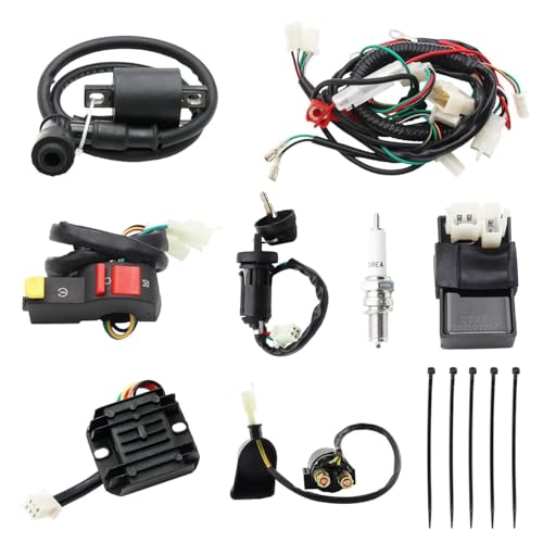 PRO BAT Complete Electrics Wiring Harness D8EA Spark Plug CDI Ignition Coil Kits for Chinese Dirt Bike 150cc 200cc 250cc Zongshen Loncin - Image 1
