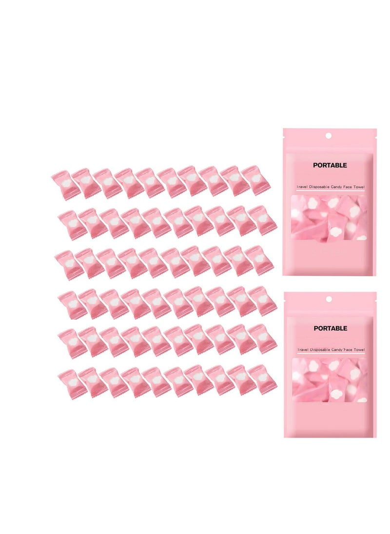 Y&D Disposable Compressed Towel - 60 Pack Mini Coin Cotton Towels for Travel, Home, Camping, Hiking, Beauty Salon, and Outdoor Activities 7.8*8.6inch  - Image 1