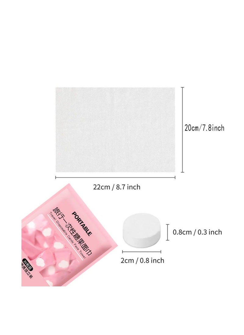 Y&D Disposable Compressed Towel - 60 Pack Mini Coin Cotton Towels for Travel, Home, Camping, Hiking, Beauty Salon, and Outdoor Activities 7.8*8.6inch  - Image 5
