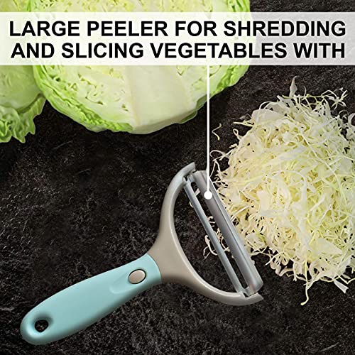 Bahoki Essentials 3 Piece Peeler Set - Stainless Steel Trio Vegetable and Fruit Peeler - Interchangeable Multifunctional Cutter Slicer - Julienne Cut, Shredder, Peelers - Home Kitchen Gadgets - Image 4