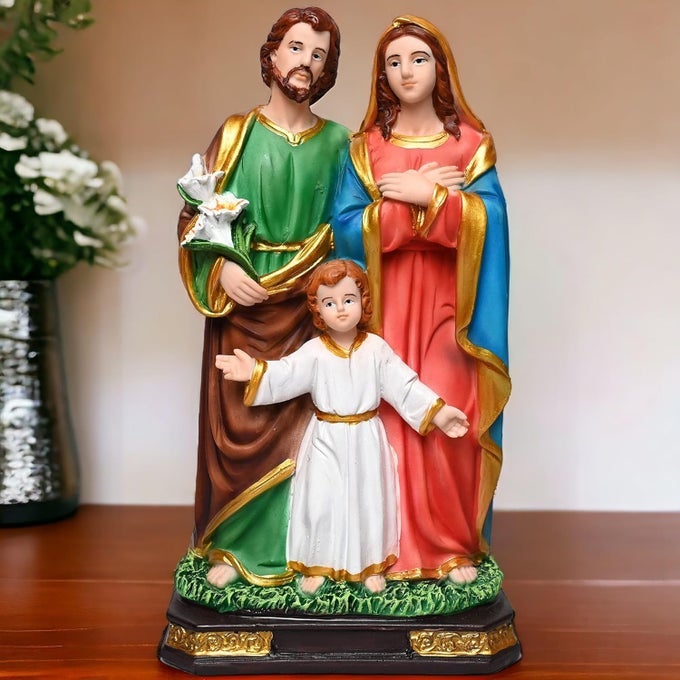 THE HOLY FAMILY 12 INCHES CATHOLIC STATUES FOR HOMELIVING ROOMPRAYER ROOMGIFTING A0003 4 X 65 X 12 INCHES MULTICOLOR IDOL