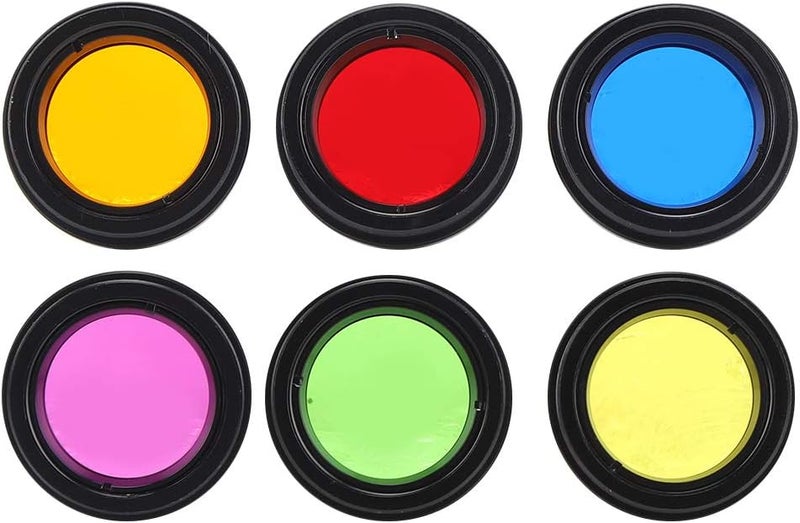 woobles Lens Filter Set, 6 Colors 1.25 Inch Colorful Astronomical Telescopes Eyepieces Screw Thread Filter Kit with Stor - Image 2