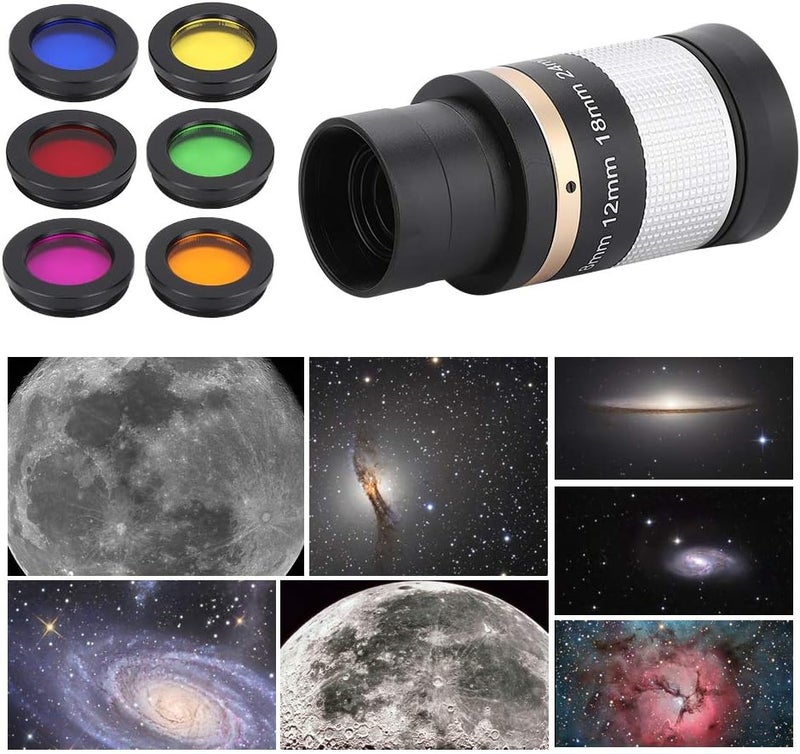 woobles Lens Filter Set, 6 Colors 1.25 Inch Colorful Astronomical Telescopes Eyepieces Screw Thread Filter Kit with Stor - Image 4