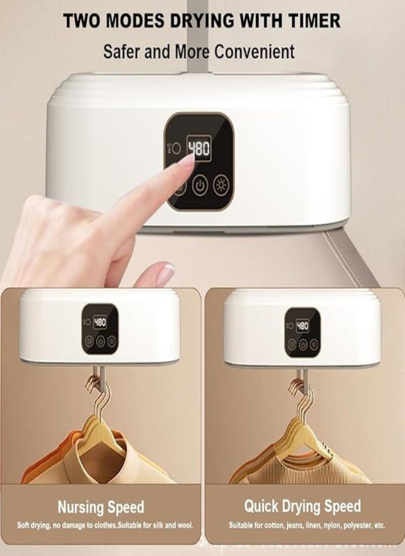 Portable Clothes Dryer, Mini Laundry Dryers with Remote Control, Quick and Easy to Use Small Compact Foldable Electric Drying Machine with Dry Bag for Travel, RV, Home, Apartment - Image 4