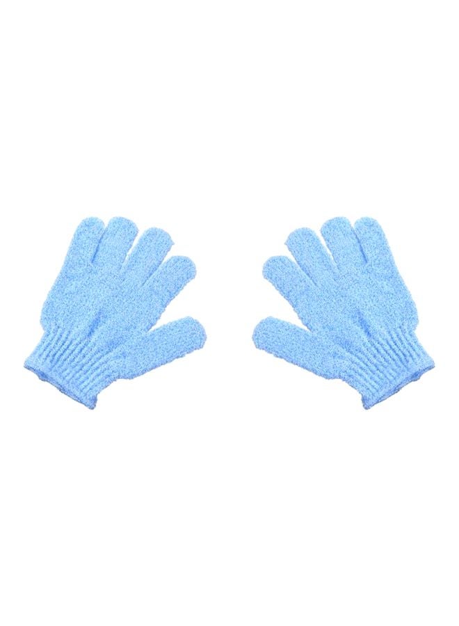 Sharpdo 2-Piece Shower Exfoliating Gloves Set Blue 2x19x13cm - Image 1