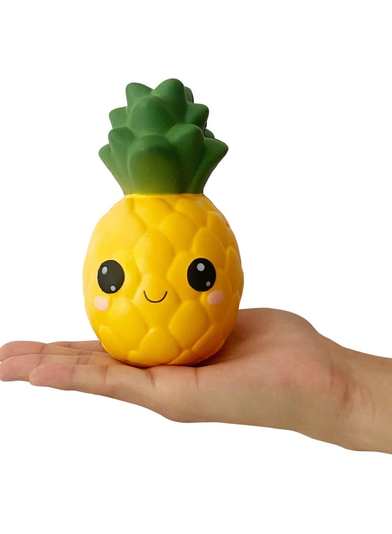 2 Pack Slow Rising Pineapple Squishy Toys with Big Eyes - Cute Fruit Stress Relief Squeeze Toys for Kids, Perfect for Birthday Gifts, Classroom Prizes, and Goodie Bag Stuffers. - Image 5