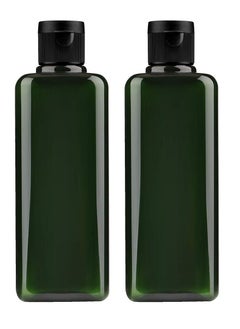 Plastic Empty Bottles Squeeze with Flip Cap Bottle for Shampoo Lotions Liquid Body Soap Creams Rectangle Pack of 2 200ml