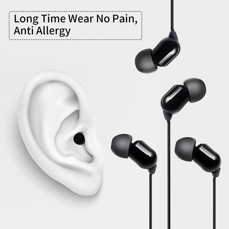 Quadafy 60PCS Earbuds Replacement Tips Silicone, Ear Bud Replacement Pieces Silicone, Soft Silicone Replacement Earbuds Fit Most in-Ear Earbuds 3 Sizes S/M/L, Black - Image 2