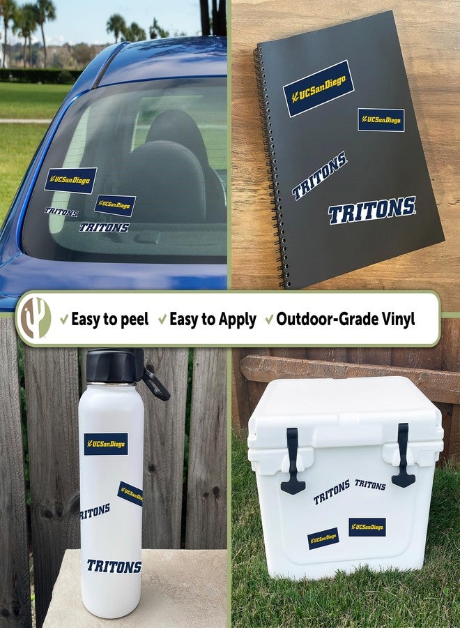 Desert Cactus University of California San Diego Sticker Tritons UCSD Vinyl Decals Laptop Water Bottle Car Scrapbook Sheet T1 (Type 1-1) - Image 2