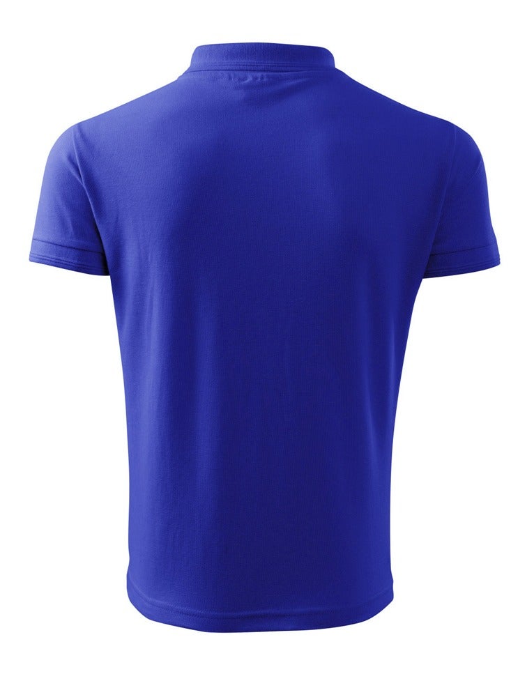 برينت شوب فور مي البالغين الأساسية جنس واحد بولو قصيرة الأكمام tshirt 220 gsm زرقاء - Image 3