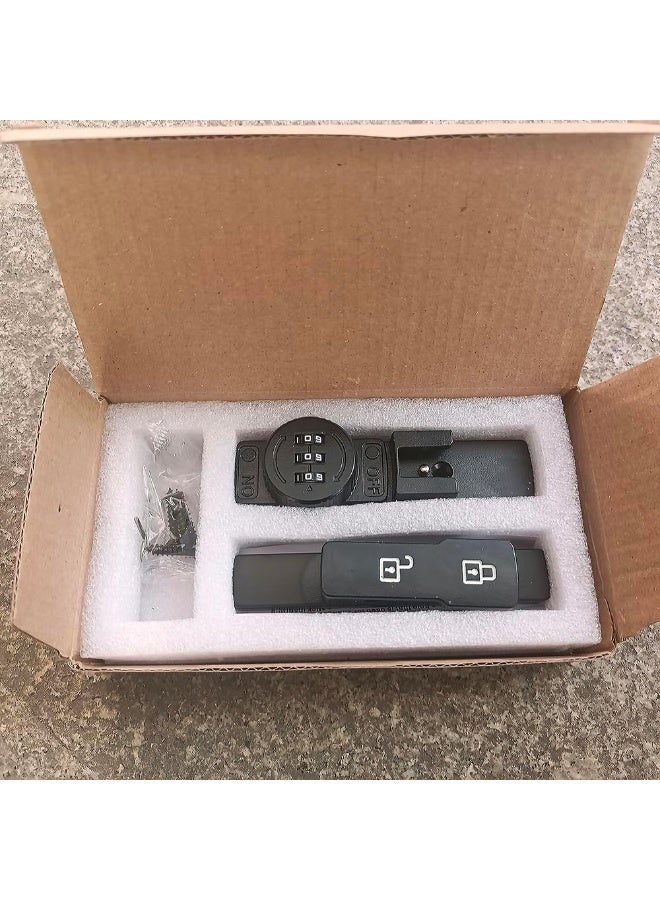 Barn Door Lock, Password Keyboard Compartment Door Lock Suitable for Home School Office Gym Mmechanical Combination Cabinet Storage Cabinet Electronic Toolbox (Black) - Image 5