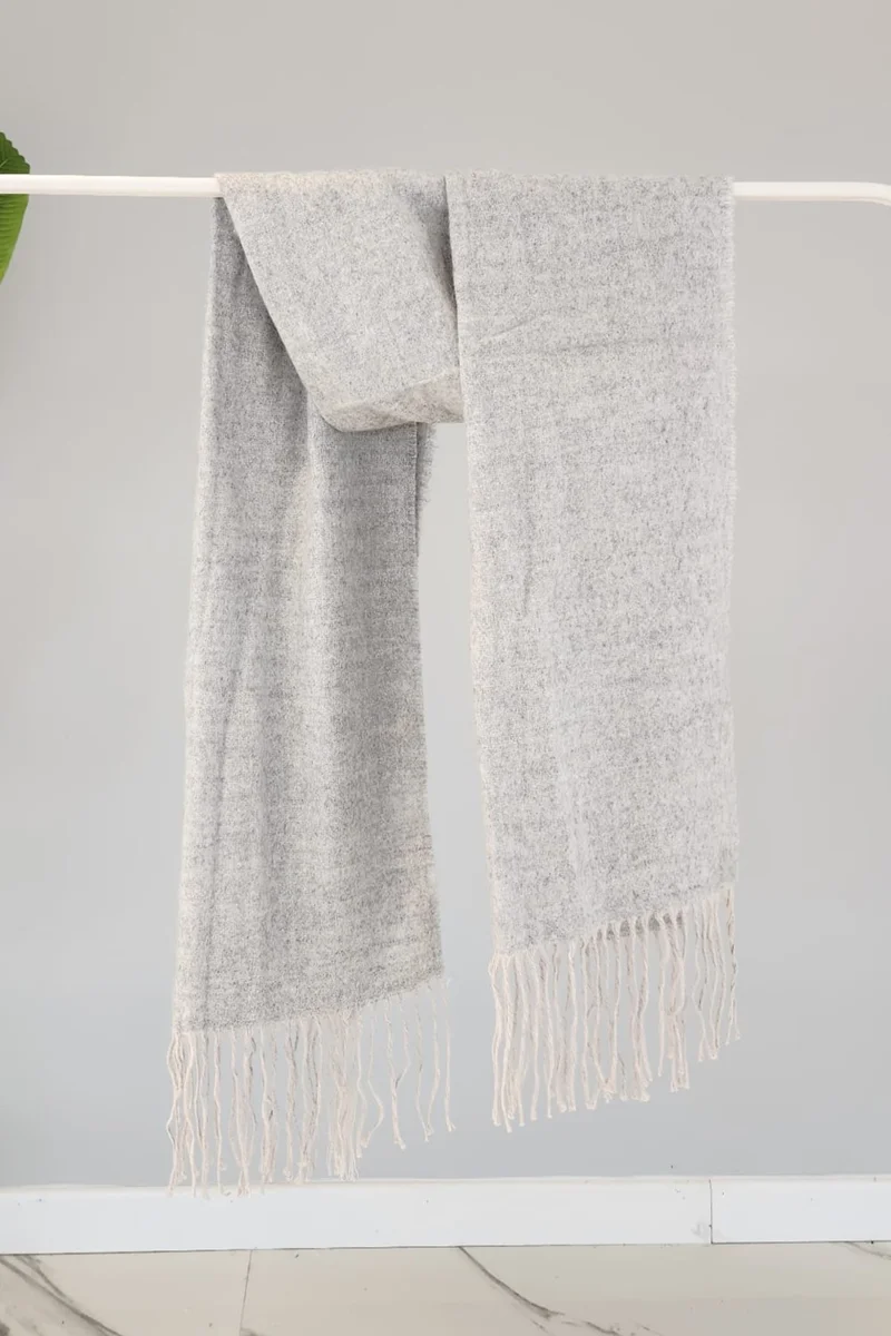 Remsa Mayo Tassel Boucle Scarf Shawl 45X200 cm 1285 Gray