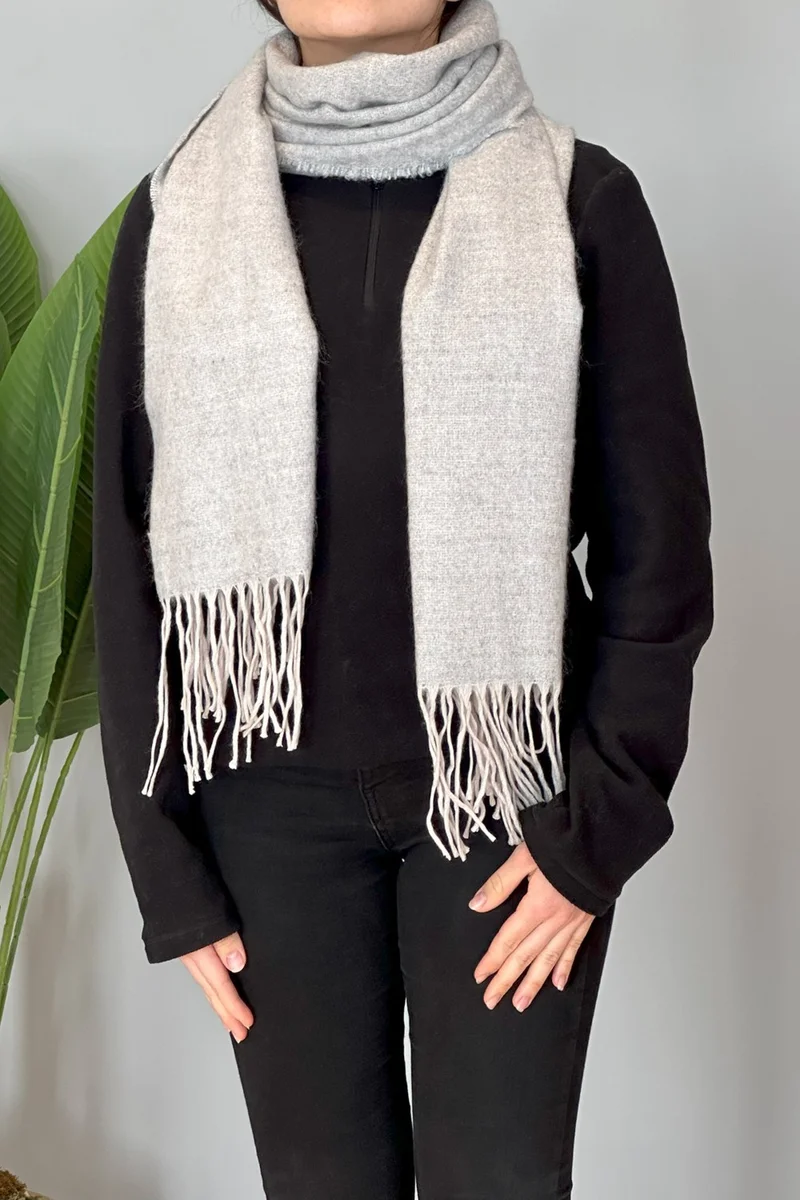 Remsa Mayo Tassel Boucle Scarf Shawl 45X200 cm 1285 Gray