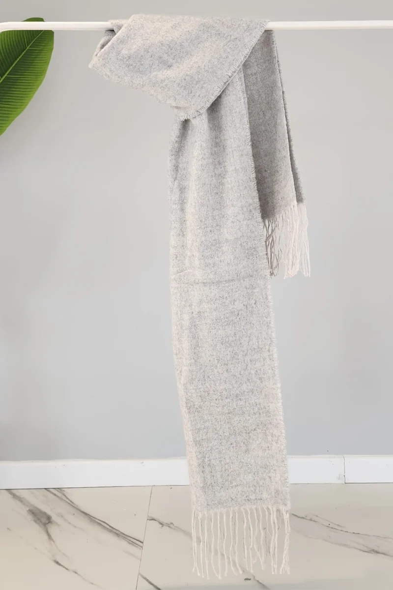 Remsa Mayo Tassel Boucle Scarf Shawl 45X200 cm 1285 Gray