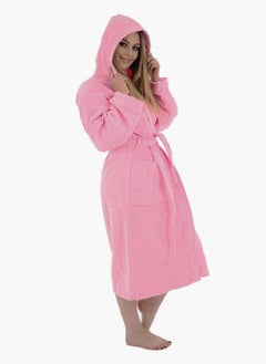 Pink Color Terry Pattern Unisex Dressing Bathrobe Small size Hotel And Spa