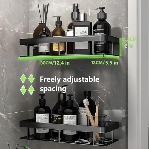 HOMENU Bathroom Organiser Without Drill Bathroom Shelves & Accessories Bathroom Organiser Self Adhesive Bathroom Shelf Bathroom Racks and Shelves Stand(Pack of 2) - Image 3