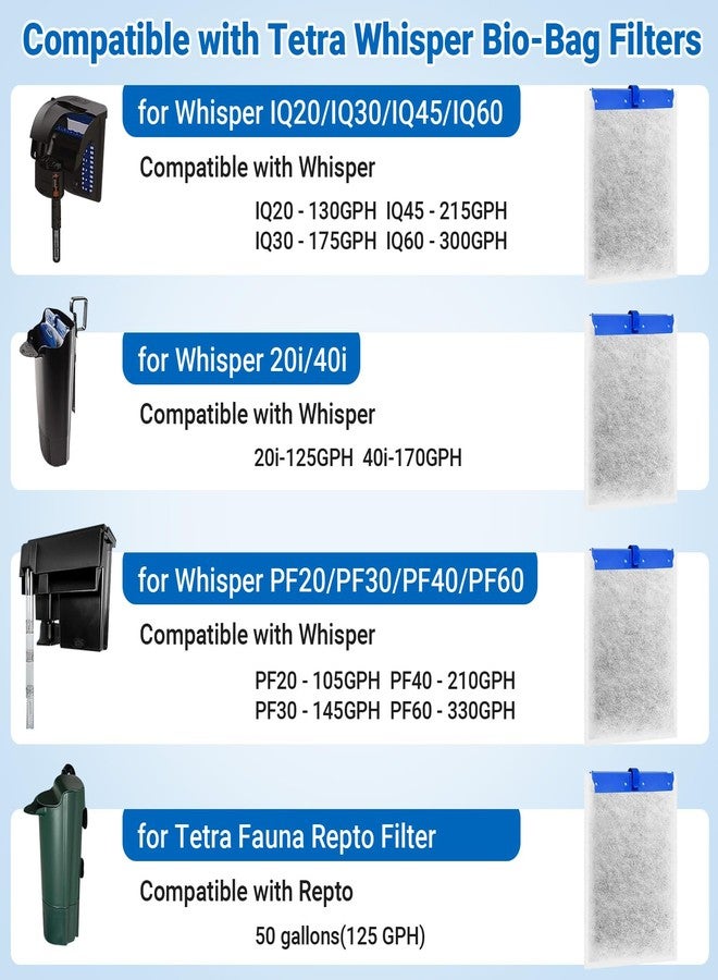 Chyodi 16 Pack Large Filter Cartridges Compatible With Tetra Whisper Bio-Bag Filter Cartridges Large, for Whisper 20i 40i, IQ20/30/45/60, PF20/30/40/60 and Repto Filter, for Large Aquarium Filter Cartridge - Image 4