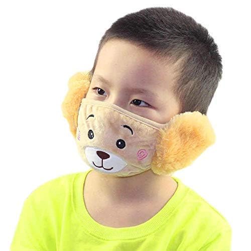 GRANTH ENTERPRISE Nylon Pack of 1 Reuseble Mask For Kids,Kids Girl's and Boys' Warm Winter Face Mask with Plush Ear Muffs Covers (4 Years to Adult Years, Multicolor) - Image 2