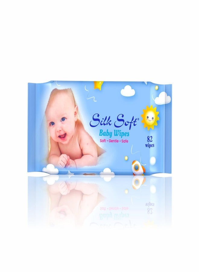 Silk Soft Baby Wet Wipes - 328 Wipes (82 x 4 Packs) | Fragrance-Free, Alcohol-Free & Hypoallergenic | Extra Thick, Moisturizing & Gentle on Sensitive Baby Skin - Image 2