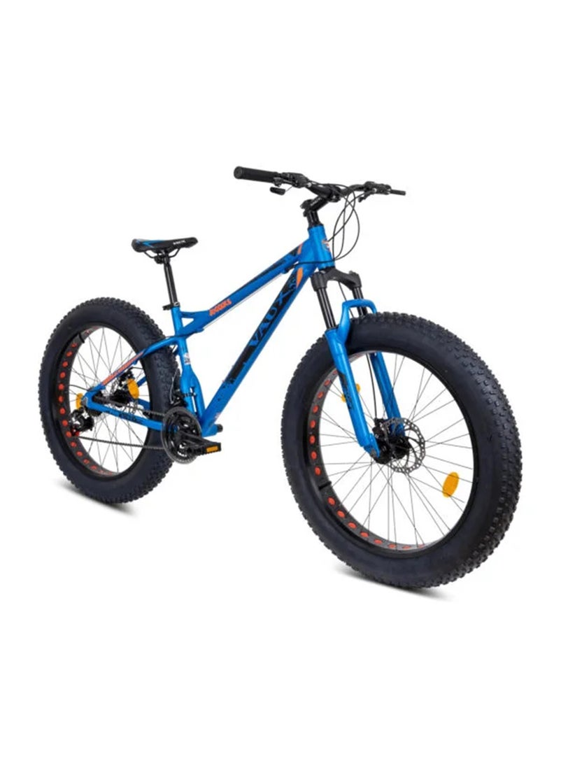 Vaux - Joggers Fat Bike Cycle For Men With 21 Speed Gear & Aluminum Alloy Frame - Big Tyre Cycle For Boys 15 Years With 26X4.0Inch Tyres - Lockout Front Suspension Fork & Double Disc Brakes - Blue - Image 1