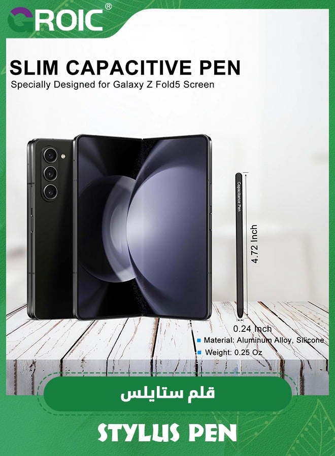 GROIC Black Samsung Galaxy Z Fold 5 S Pen Fold Edition Replacement, Slim Capacitive Stylus Pen, Rubber Tip Touch Screen Stylus Pen for Galaxy Z Fold 5 Accessories  - Image 4