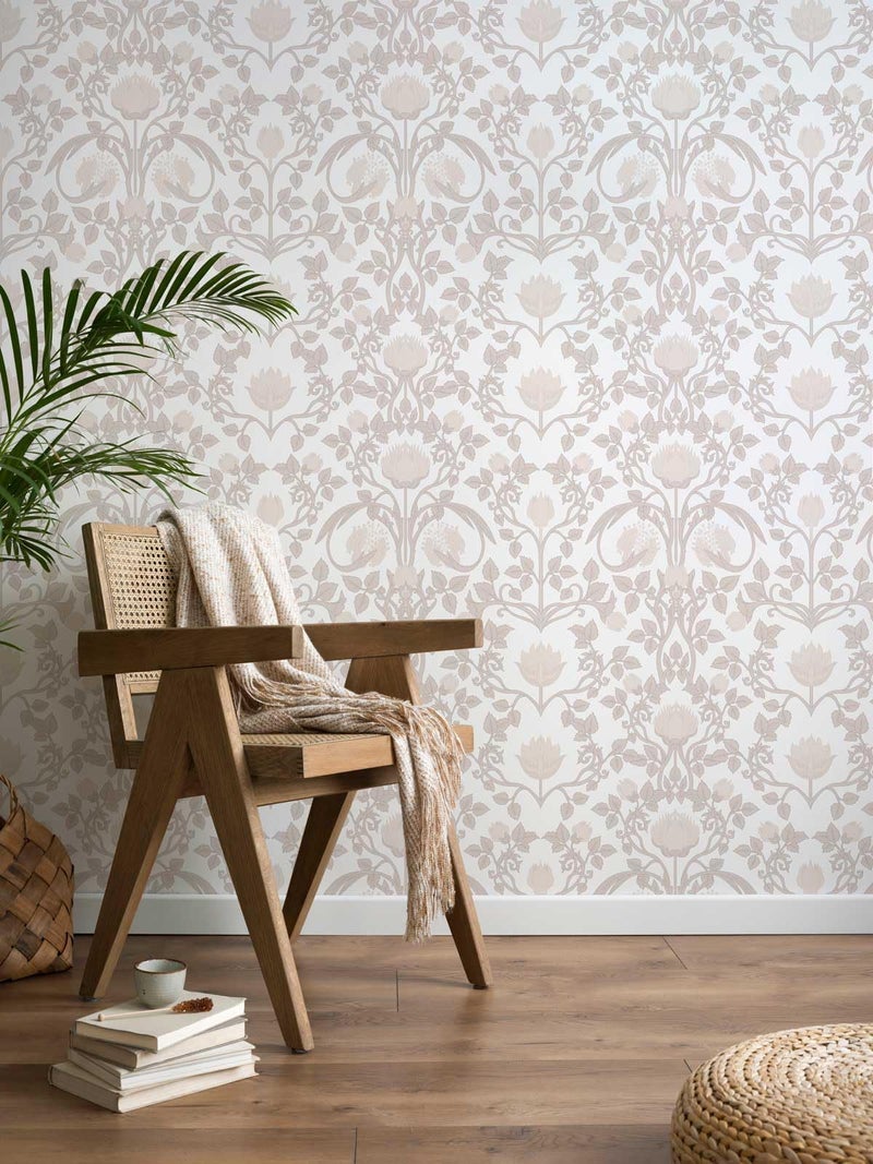 YXTII 17.3" Ã— 393.7" Pink Peel and Stick Wallpaper, Floral Wallpaper for Bedroom Bathroom Self Adhesive Removable - Image 1