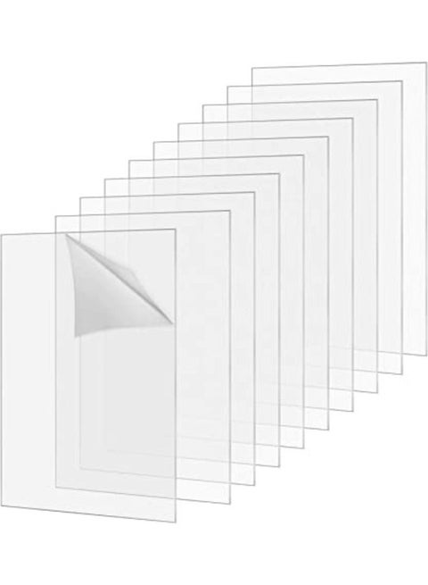 15 Pieces Clear Acrylic Sheets 0.04 inch Thickness 8 x 10 Inches Transparent Square Panel Sheets with Protective Film for Picture Frame, Display Projects, DIY Craft