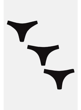 bebe Women Plain Pantie, Black  - Image 1
