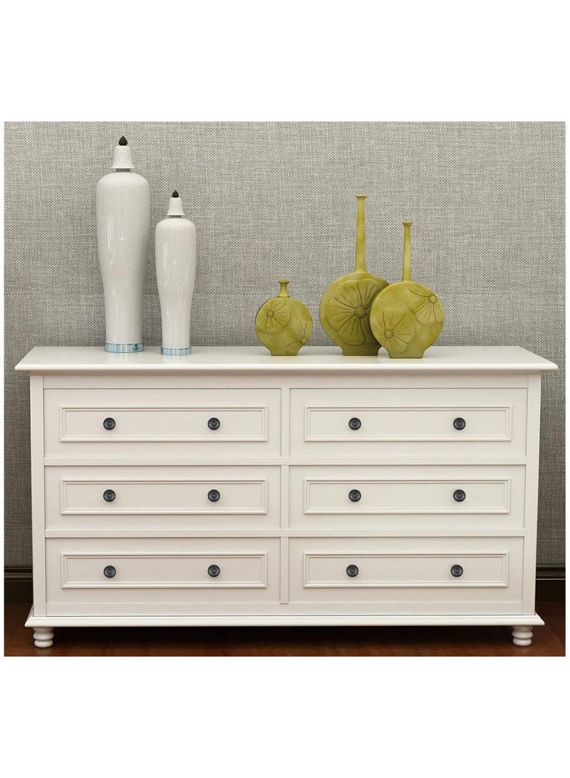 Zikra Cabinet Handle 9-Pack of Matte Black Kitchen Cabinet Knobs Pulls, Matte Round Farmhouse Dresser Handles Drawer Knobs for Modern Closet Furniture Door, Floral Pattern - Image 4