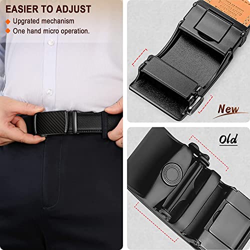 ZORO UNITED Belt for men leather with Zinc Alloy Autolock Buckle for Formal/Casual Wear (Fits Up to 40 Inches Waist) (BLACK HG01) - Image 3