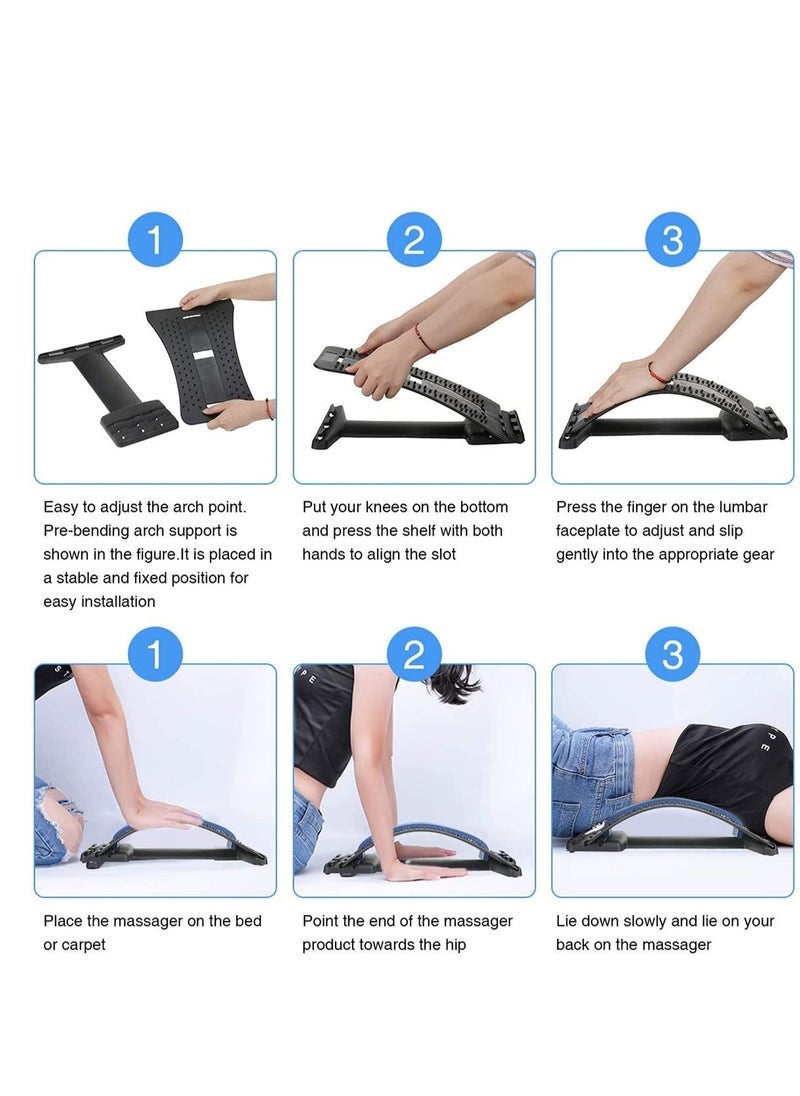 Gravity Back Stretcher, Lumbar Support Device Multi-Level Back Massager Spine Deck Back Stretching Treatment Spinal Lumbar Back Stretcher, Those Suffering Pain for Sciatica, Lumbar and Back  - Image 4
