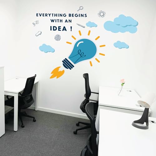 StickMe Idea Office Startup Motivation Quotes Wall Sticker (Multicolour, Vinyl) (Large-150x120 cm) - Image 2