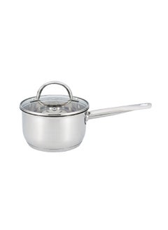 PARFAIT Durable Stainless Steel Ergonomic Handle Induction Base Sauce Pan with Lid Chrome 16 cm CW-SP001 